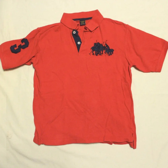 U.S. Polo Assn. Boys Mesh Red Polo - Picture 1 of 3